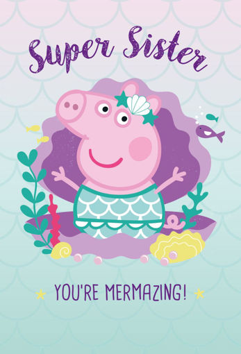 Picture of SUPER SISTER PEPPA PIG BIRTHDAY CARD